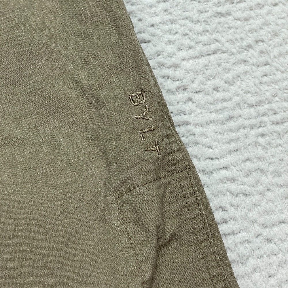 BYLT Pants Weekender Mens Large Brown Ripstop Cargo Drawstring 34x32 - Picture 10 of 11